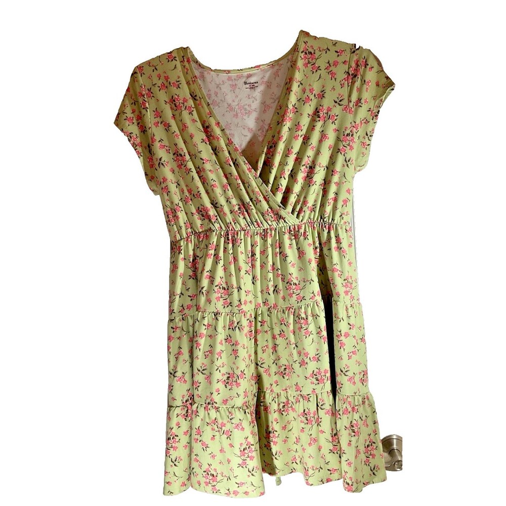 No Boundaries Summer Dress Green Floral Size XXL (20) Knee-length Soft Coquette